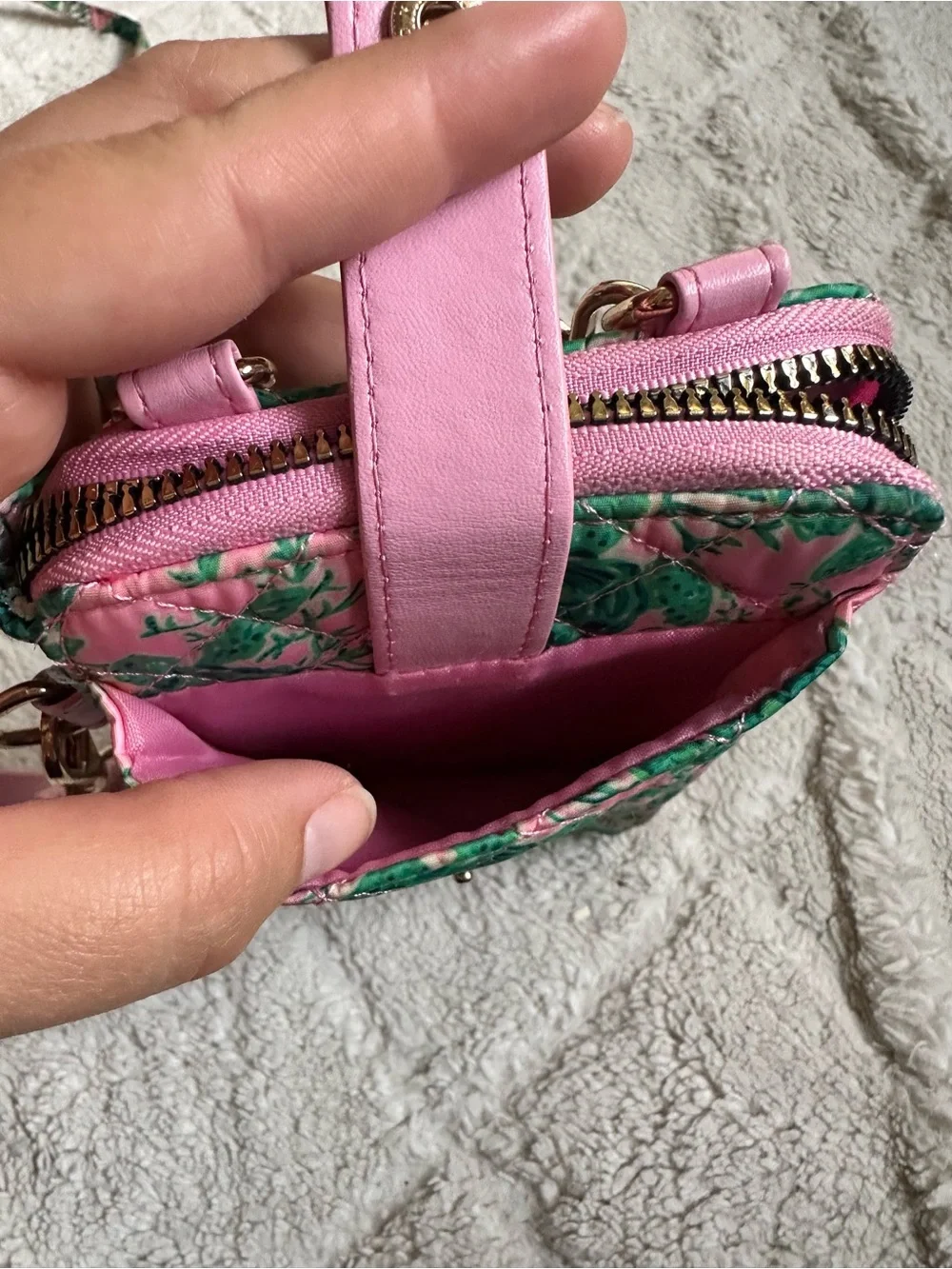 Simply Southern | Pink Quilted Sea Turtles Snap Crossbody Purse | One Size